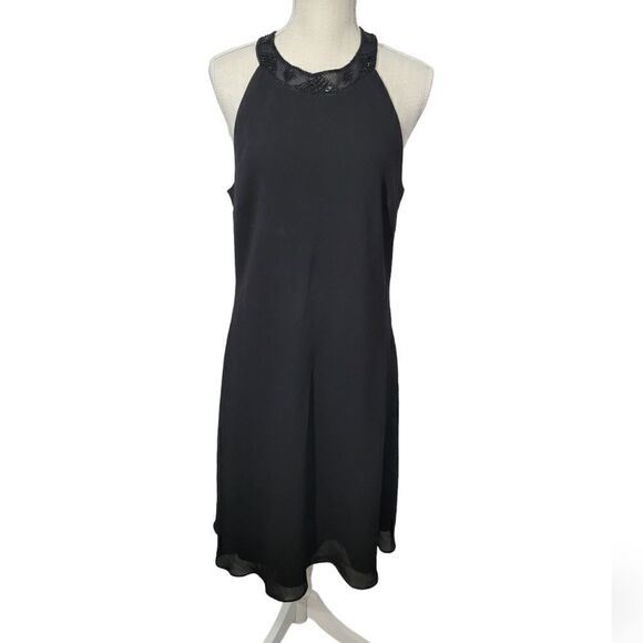 Donna morgan sleeveless midi dress Black Sz 14 - Picture 1 of 9